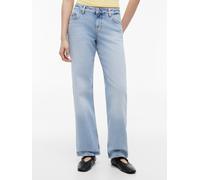 Straight-Jeans TOMMY JEANS "SOPHIE LW STR BI0112", Damen, Gr. 34, Länge 30, denim light, Denim/Jeans, Obermaterial: 81% Baumwolle, 18% Lyocell, 1% Elasthan, straight fit lang, Jeans Straight-Jeans, Ba