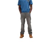 Straight-Jeans TRUE RELIGION "RICKY SN FLAP", Herren, Gr. 32, Länge 32, chalk grau wash, Denim/Jeans, Obermaterial: 63% Baumwolle, 35% Polyester, 2% Elasthan, Abriebeffekte, straight fit lang, Jeans S