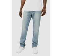 Straight-Jeans TRUE RELIGION "RICKY SN FLAP", Herren, Gr. 36, Länge 34, brilliant med wash, Denim/Jeans, Obermaterial: 98% Baumwolle, 2% Elasthan, leichte Abriebeffekte, straight fit lang, Jeans Strai
