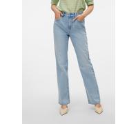 VERO MODA Damen VMTESSA HR Straight LI339 GA Gerade Jeans, Light Blue Denim, 28 W/30 L