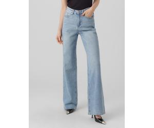 Straight-Jeans VERO MODA "VMTESSA HR STRAIGHT JEANS RA339 GA NOOS", Damen, Gr. 31, Länge 30, blau (light blau denim), Denim/Jeans, Obermaterial: 99% Baumwolle, 1% Elasthan, straight fit, Jeans Straigh