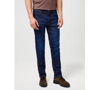 Straight-Jeans WRANGLER "GREENSBORO FREE TO STRETCH", Herren, Gr. 38, Länge 32, rustic navy, Denim/Jeans, Obermaterial: 75% Baumwolle, 23% Polyester, 2% Elasthan, casual, straight fit lang, Jeans, Fre