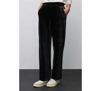 Street One Cordhose Straight Leg - Damen Schwarz mit Stretch und Seitentaschen - Gr. 44 Länge 30
