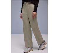 Street One Stoffhose Damen Gr. 46 Länge 30 cotton beige Melange-Optik