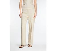 Straight Leg-Hose mit Glitzergarn beige 48