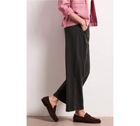 Street One Frauen Straight Leg Hose mit Schnallendetail in Braun, Gr: 42