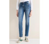 Cecil Straight-Jeans High Waist Authentic Used Wash Damen Gr. 29 L30 78% Baumwolle unifarben