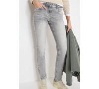 Straight-Jeans CECIL, Damen, Gr. 36, Länge 32, grau (light grau wash), Jeans, 84% Baumwolle, 13% Polyester, 3% Elasthan, unifarben, normal, Jeans Straight-Jeans, im Denim-Style (26428222-36) light gra