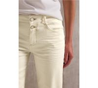 Comfort-fit-Jeans STREET ONE STUDIO, Damen, Gr. 34, Länge 28, weiß (ecru washed), Jeans, 55% Baumwolle, 21% Polyester, 14% Lyocell, 9% Viskose, 1% Elasthan, unifarben, knöchelfrei, Jeans, Middle Waist