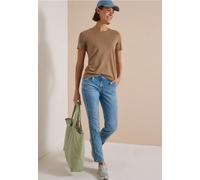 Straight-Jeans CECIL "Style Scarlett Straight", Damen, Gr. 30, Länge 28, blau (authentic used wash), Denim/Jeans, Obermaterial: 78% Baumwolle, 20% Polyester, 2% Elasthan. Futter: 52% Polyester, 48% Ba