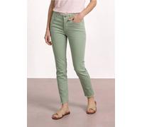 Straight-Jeans STREET ONE, Damen, Gr. 31, Länge 28, mint grün washed, Denim/Jeans, Obermaterial: 55% Baumwolle, 21% Polyester, 14% Lyocell, 9% Viskose, 1% sonstige Fasern, unifarben, slim fit lang, Je