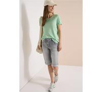 Shorts CECIL "Style Toronto", Damen, Gr. 25, N-Gr, mid grau used wash, Denim/Jeans, Obermaterial: 78% Baumwolle, 20% Polyester, 2% Elasthan. Futter: 52% Polyester, 48% Baumwolle, unifarben, straight f