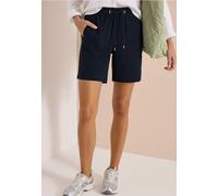 Shorts CECIL, Damen, Gr. XL (44), universal blau, Web, 66% Baumwolle, 30% Polyester, 4% Elasthan, unifarben, loose fit kurz, Hosen Shorts, Middle Waist (72072202-XL) universal blau