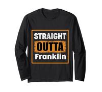 Straight Outta Franklin, Tennessee, USA, Retro-Distressed-Humor Langarmshirt