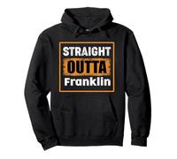 Straight Outta Franklin, Tennessee, USA, Retro-Distressed-Humor Pullover Hoodie