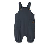 Strampler NAME IT "NBMNEIL SWEAT OVERALL BRU", Jungen, Gr. 74, N-Gr, blau (ombre blau), angeraute Sweatware, Obermaterial: 95% Baumwolle, 5% Elasthan, unifarben, regular fit lang, Overalls, Baumwollmi