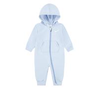 Strampler NIKE SPORTSWEAR "NKN ESSENTIALS HOODED COVERALL", Mädchen, Gr. 92 (24), N-Gr, blau (cobalt bliss), Sweatware, Obermaterial: 60% Baumwolle, 40% Polyester, eingesetzt Bündchen, Overalls, für B