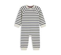 Strampler TOMMY HILFIGER, Mädchen, Gr. 62, N-Gr, weiß stripes, Jersey, Obermaterial: 95% Baumwolle, 5% Elasthan, gestreift, regular fit normal, Rundhals, eingesetzt gerader Abschluss, Overalls, für Ba