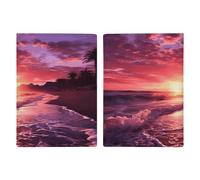 Strand-Sonnenuntergang Reisepasshülle, Ausweishülle, Reisepasshülle mit Schlitz, Reisebrieftasche, Dokumentenhülle für Damen und Herren