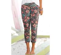 Strandhose CHIEMSEE, Damen, Gr. 46, N-Gr, orange (koralle, bedruckt), Jersey, Obermaterial: 95% Viskose, 5% Elasthan, bedruckt, figurumspielend 7/8-Länge, Hosen Strandhose, im Alloverprint mit Taschen