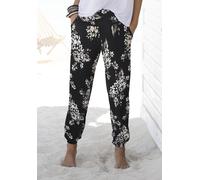 Strandhose LASCANA Gr. 34, N-Gr, beige (schwarz, creme) Damen Hosen Bestseller (57949702-34) schwarz, creme