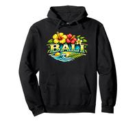 Strandinsel-Reisedesign mit tropischen Blumen auf Bali Pullover Hoodie