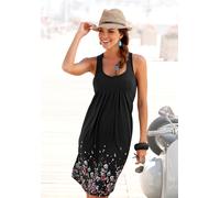Strandkleid BEACHTIME Gr. 42, N-Gr, schwarz Damen Kleider Strandkleider mit Blumenprint, Minikleid, Sommerkleid, Strandkleid (685430-42)