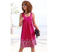 Strandkleid BEACHTIME Gr. 34, N-Gr, pink (beere) Damen Kleider Strandkleider mit Blumenprint, Strandmode, Strandbekleidung (685384-34)
