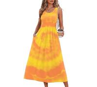 Strandkleid Damen Damen Sommerkleid Maxikleid Sommer Strandkleid Baumwolle Blusenkleid Lang Tunikakleid Sommer Lang Damenkleider Elegant Kleid Elegant Regency Dress Outfit Für Abiball Mutter