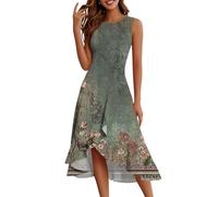 Strandkleid Damen Luftig Sommerkleidung Elegant Shirtkleid Sommer Sommerkleid Lang Strickkleid Multiway Kleid Italienische Kleider Infinity Lange Asymmetrisch Schicke Sommerkleider Salbeigrün