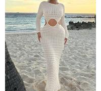 Strandkleid Große Größen für Damen, durchsichtig und lang, passend für Sommer, Dates, Geburtstage, Junggesellinnenabschiede, Lässig, Shopping, Streetw