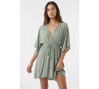 Strandkleid O'NEILL "ESSENTIALS TOKEENA COVER UP", Damen, Gr. S (36), N-Gr, marble arch, Obermaterial: 100% Viskose, Kleider Strandkleid, mit Spitzendetails am Ausschnitt, locker sitzender Schnitt (36