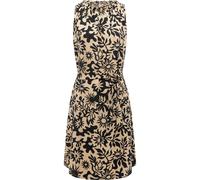 Strandkleid RAGWEAR "Isalie Print", Damen, Gr. M (38), Normalgrößen, beige (sand), Material: 100% Viskose, tailliert ca. Mitte Oberschenkel, Rundhals, Ärmel ohne Ärmelschlitz, Kleider Strandkleid, Lei