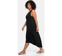 sheego Strandkleid im Vokuhila-Look, schwarz, 44 schwarz