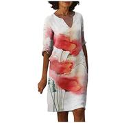 Strandkleider Damen Sommer Festival Outfit Damen Oberteil Damen Liebsten Lang Tüll Formellen Abendkleid Longshirt Kurz Meerjungfrau Fischschuppe Druck Tank Kleid,Red,XXL