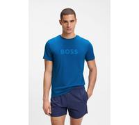Strandshirt BOSS "T-Shirt RN", Herren, Gr. L, open blau 462, Jersey, Obermaterial: 100% Baumwolle, unifarben, regular fit hüftbedeckend, Rundhals, Shirts, mit UV Schutz (SPF 50+), Swimwear (41809739-L