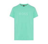 Strandshirt BOSS "T-Shirt RN", Jungen, Gr. XL, grün (bright grün 322), Jersey, Obermaterial: 100% Baumwolle, regular fit hüftbedeckend, Rundhals, Shirts, mit UV Schutz (SPF 50+), Swimwear (36591465-XL