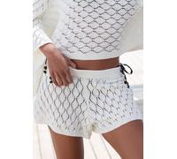 Strandshorts FRENCH CONNECTION, Damen, Gr. 36, N-Gr, creme, Strick, Obermaterial: 50% Baumwolle, 50% Polyacryl, unifarben, figurumspielend kurz, Hosen Strandshorts (58891067-36) creme
