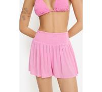 Strandshorts LSCN BY LASCANA, Damen, Gr. 42, N-Gr, pink (soft pink), Crêpe, Obermaterial: 100% Viskose, unifarben, figurumspielend kurz, Hosen Strandshorts (16407424-42) soft pink
