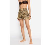 Strandshorts LSCN BY LASCANA, Damen, Gr. 44, N-Gr, leopard print, Crêpe, Obermaterial: 100% Viskose, bedruckt, figurumspielend kurz, Hosen Strandshorts (41095245-44) leopard print