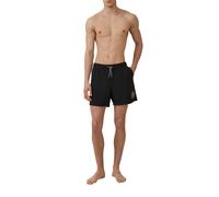 Strandshorts S.OLIVER, Damen, Gr. XL, N-Gr, schwarz, Obermaterial: 100% Polyester, bedruckt, regular fit ca. Mitte Oberschenkel, Hosen Strandshorts, Sommerhose mit elastischem Bund (45789013-XL)