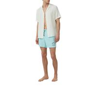 Strandshorts S.OLIVER, Damen, Gr. XL, N-Gr, turquise, Obermaterial: 100% Polyester, bedruckt, regular fit ca. Mitte Oberschenkel, Hosen Strandshorts, Sommerhose mit elastischem Bund (72054353-XL)