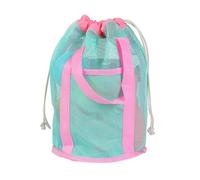 Strandspielzeugtasche Kind Mesh Kid Sand Lagerung Große Kapazität Handtasche für Kinder Frauen und Mädchen Große Kapazität Handtasche Mesh Eimer Muscheln Lagerung
