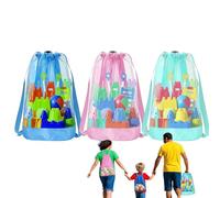 Strandtasche aus Netzstoff - 14,5 x 18 Zoll, verstellbare Schultergurte, leicht, atmungsaktiv, vielseitig einsetzbar | Schwimmbad-Reisetasche für Schwimmausrüstung, Muschelsammlung