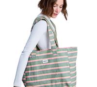 Strandtasche ROXY "Anti Bad Vibes", Damen, oil grün say it with stripes, Baumwolle, Taschen Strandtasche (98085265-0) oil grün say it with stripes