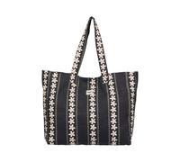Strandtasche ROXY "Anti Bad Vibes", Damen, schwarz (anthibiscusrealstripesspaced s), Baumwolle, Taschen Strandtasche (87310962-0) anthibiscusrealstripesspaced s