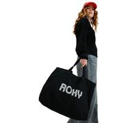 Strandtasche ROXY "Go For It", Damen, grau (anthrazit), Baumwolle, Taschen Strandtasche (14904765-0) anthrazit
