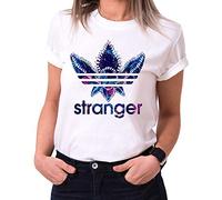 Stranger Celia - T-Shirt Damen Things Demogorgon Elfie Dustin Jane Hopper Upside Down tv blu-ray DVD, Größe:M, Farbe:Weiß
