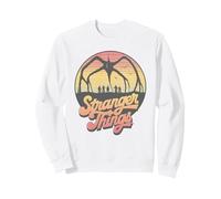 Stranger Things 80's Sunset Mindflayer Group Sweatshirt, Unisex für Erwachsene, Weiß, XL