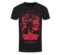 Stranger Things All Creatures Welcome Herren T-Shirt Schwarz, Schwarz , XXL